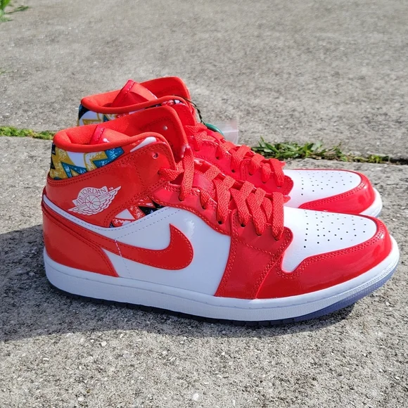 Jordan | Shoes | Jordan Mid Barcelona Sweater Red Patent  display picture 1